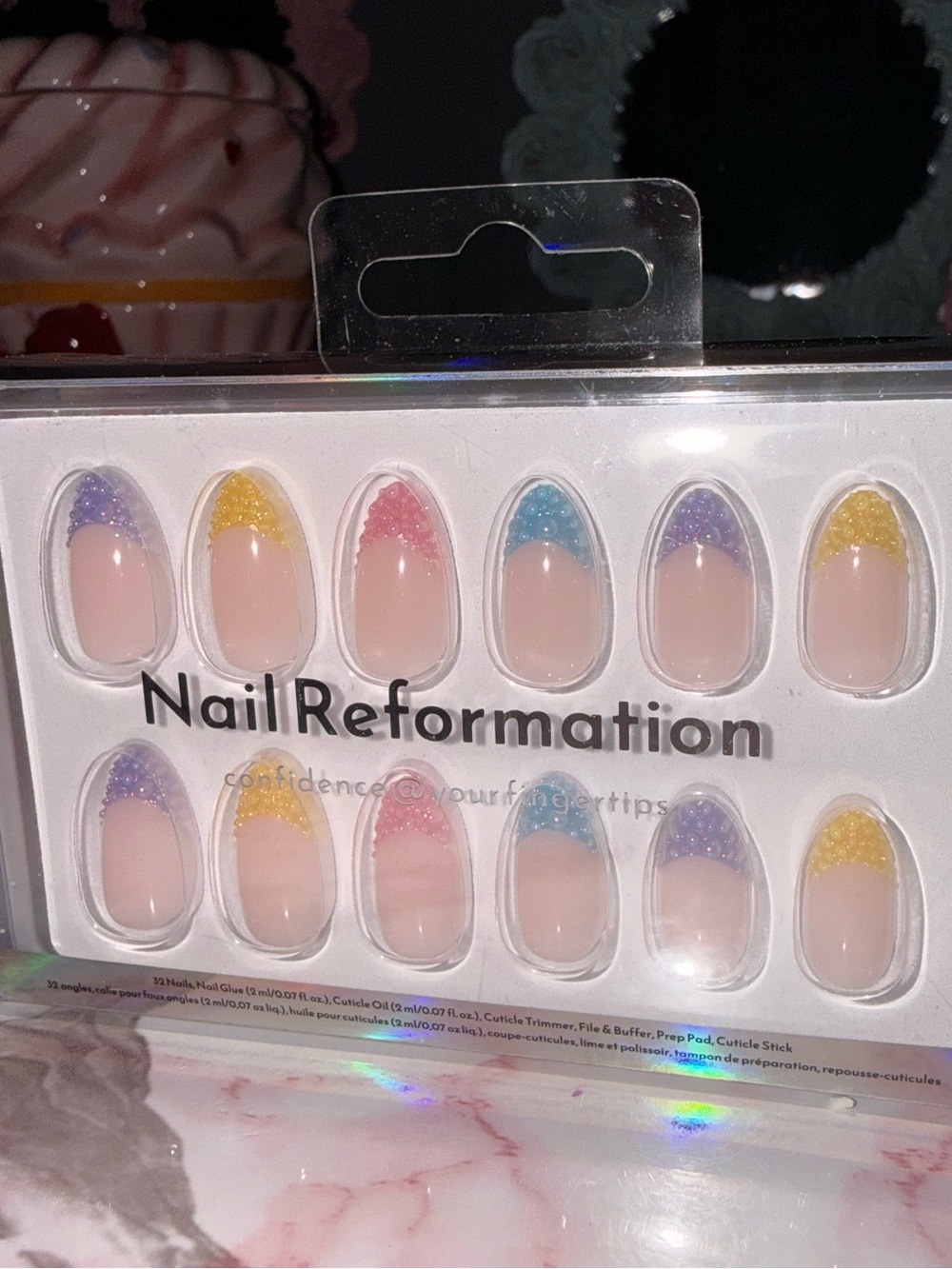 Nail Reformation Pastel Glitter French Press-On Nails